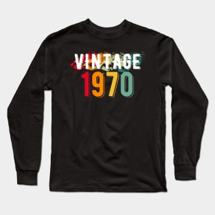 Retro Vintage 1970 Birthday Long Sleeve T-Shirt